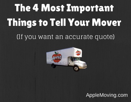 4 Most important things to tell your mover