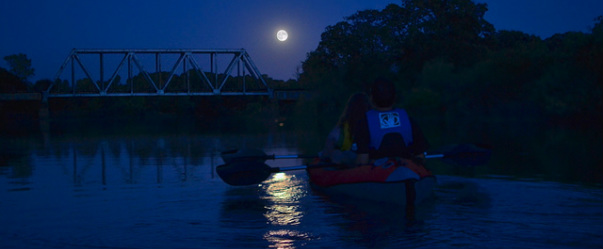 Moonlight Kayak trips with Bastrop River Company
