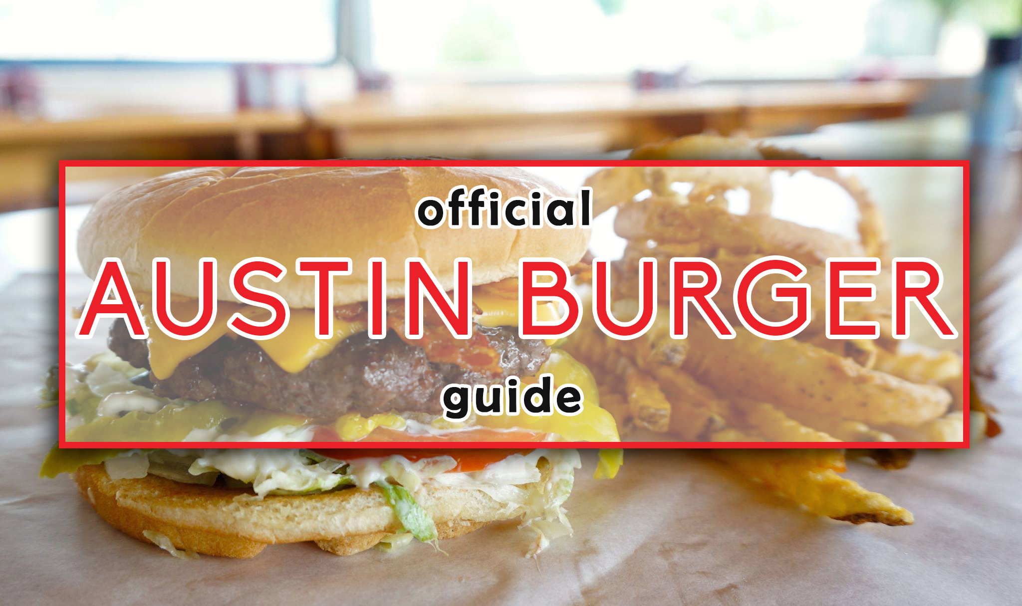 Hamburger and fries in Austin Texas