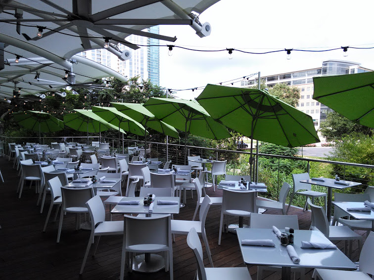Grove Wine Bar patio in downtown Austin, TX
