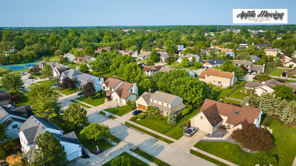 aerial view of houses