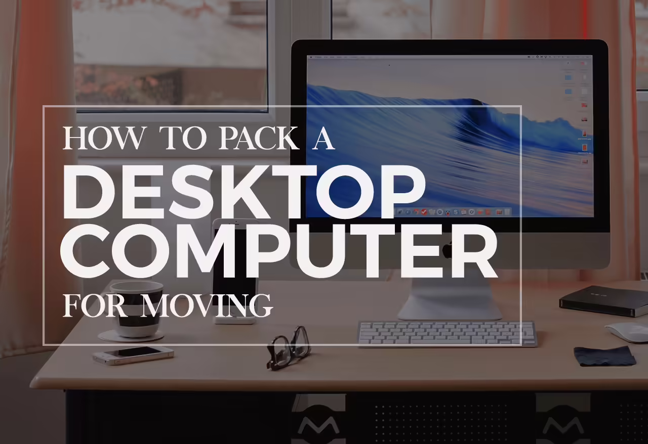 A computer on a desktop